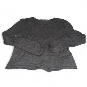 100% Cashmere Grey Novelty Sweater Gold Foil Cupcake Indie Quiet Luxury M